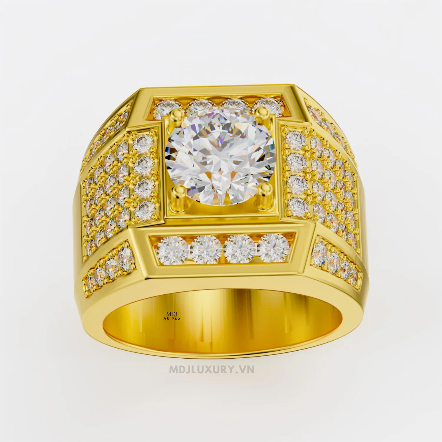 Nhẫn Vàng Nam 14K Đá Ruby Cao Cấp NN168