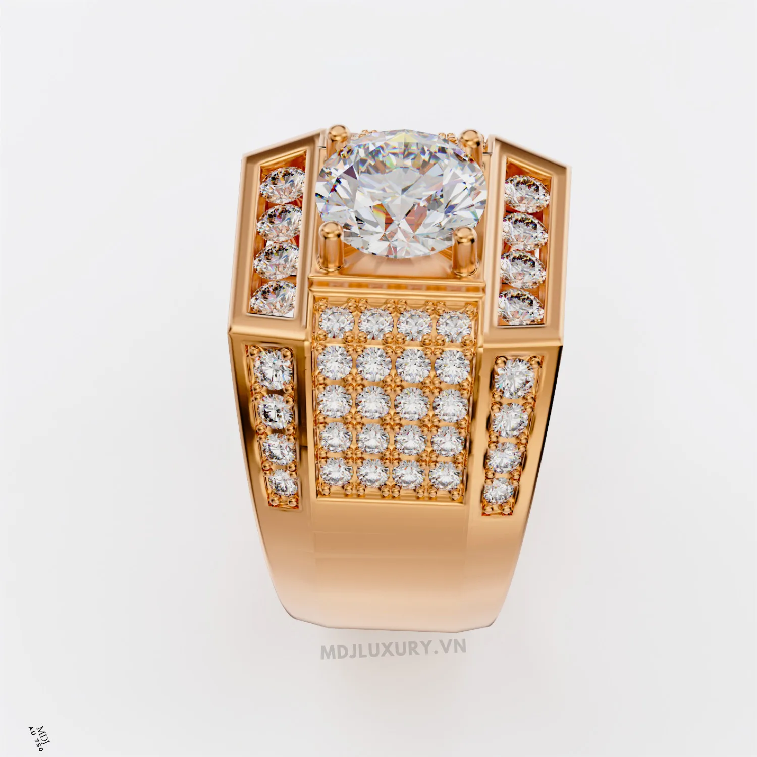 Nhẫn Vàng Nam 14K Đá Ruby Cao Cấp NN168