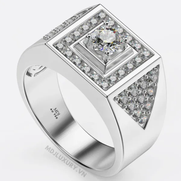 Nhẫn Nam Vàng Tây Kim Cương Nhân Tạo NN199