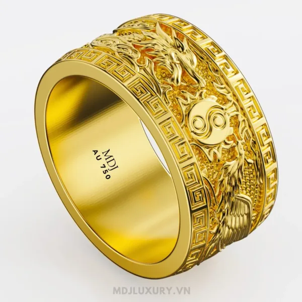 Nhẫn Vàng Nam Rồng Phượng - Nhẫn Nam Đẹp NN218
