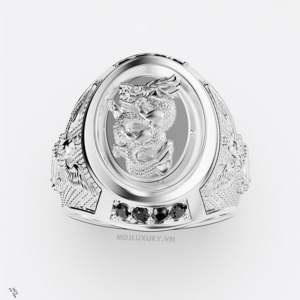 Nhẫn Nam Rồng Và Đại Bàng 18K  - NN348