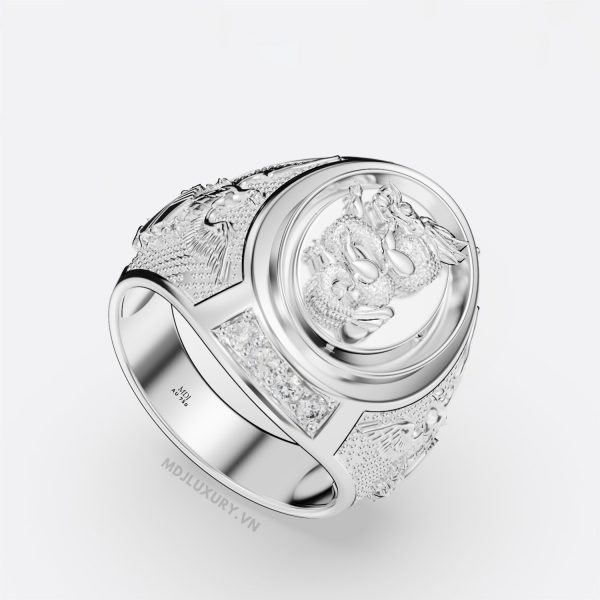 Nhẫn Nam Rồng Và Đại Bàng 18K - NN348