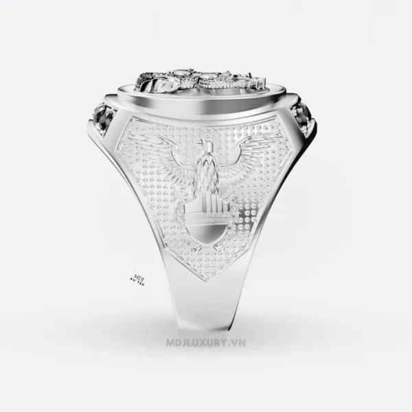 Nhẫn Nam Rồng Và Đại Bàng 18K  - NN348