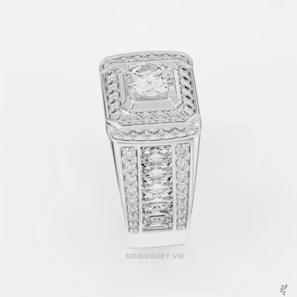 Nhẫn Nam Vàng Đá Ruby cao cấp 18K MDJ LUXURY - NN366