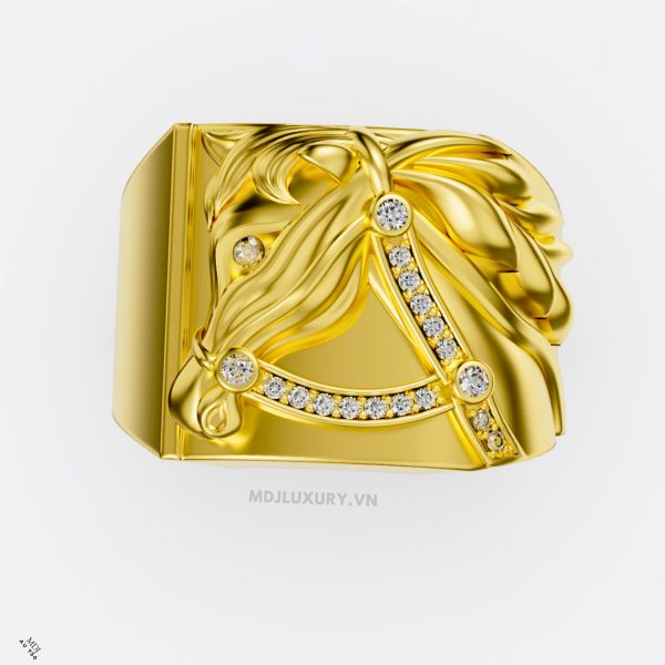 Nhẫn Vàng Nam Tuổi Ngọ MDJ Vàng Tây 18K NN373