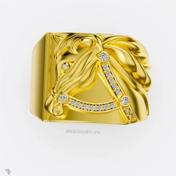 Nhẫn Vàng Nam Tuổi Ngọ MDJ Vàng Tây 18K NN373