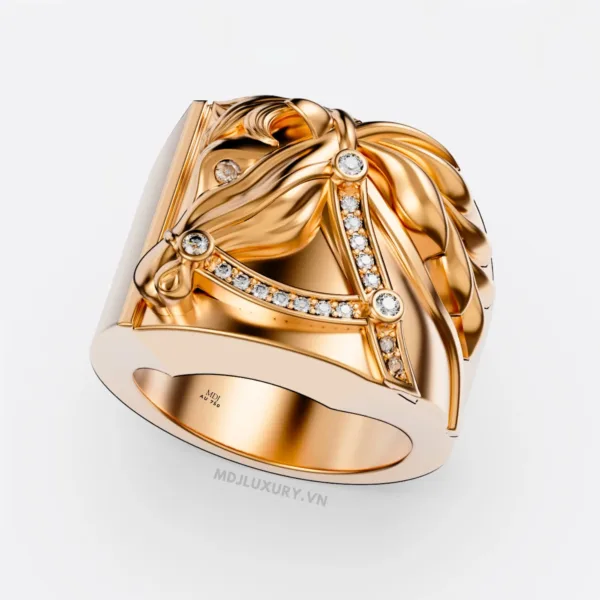 Nhẫn Vàng Nam Tuổi Ngọ MDJ Vàng Tây 18K NN373