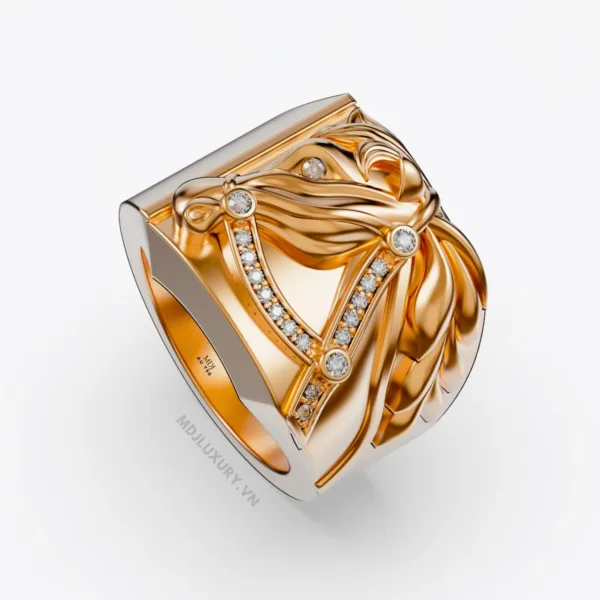Nhẫn Vàng Nam Tuổi Ngọ MDJ Vàng Tây 18K NN373