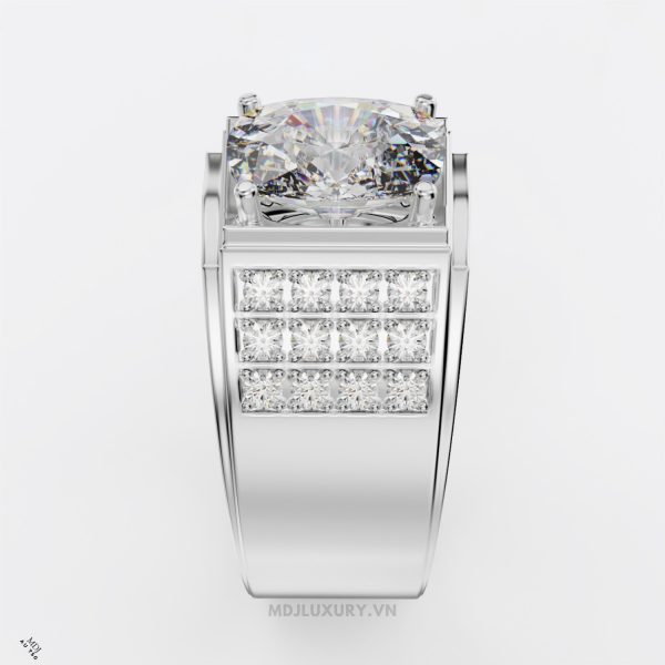 Nhẫn Vàng Nam đá Ruby cao cấp MDJ Vàng Tây 18K NN375