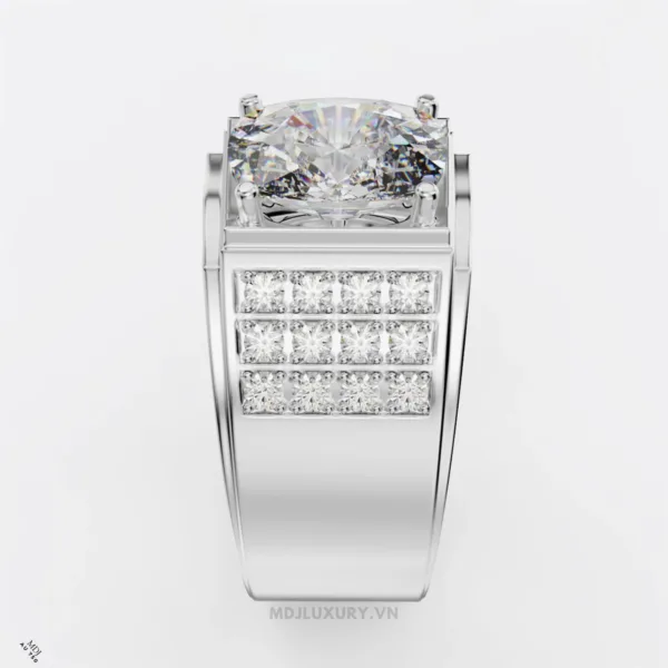 Nhẫn Vàng Nam đá Ruby cao cấp MDJ Vàng Tây 18K NN375