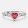 Nhẫn Cầu Hôn Trái TimRuby Cao Cấp MDJ NNU186