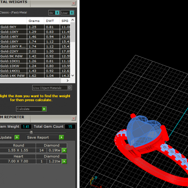Nhẫn Cầu Hôn Trái Tim Vàng Hồng NNU195