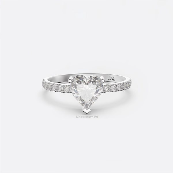 Nhẫn Cầu Hôn Trái Tim Vàng Hồng NNU195