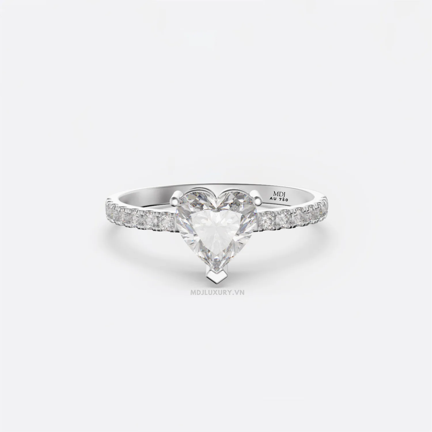 Nhẫn Cầu Hôn Trái Tim Vàng Hồng NNU195