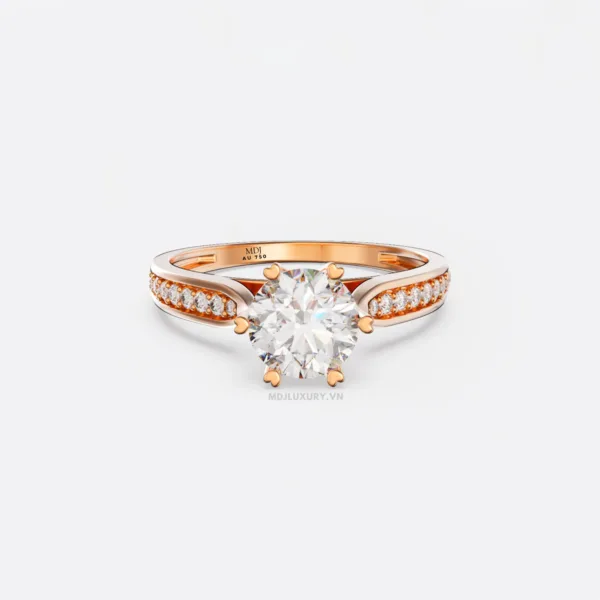 Nhẫn Đính Hôn Giá Rẻ Kim Cương Nhân Tạo Moissanite NNU196