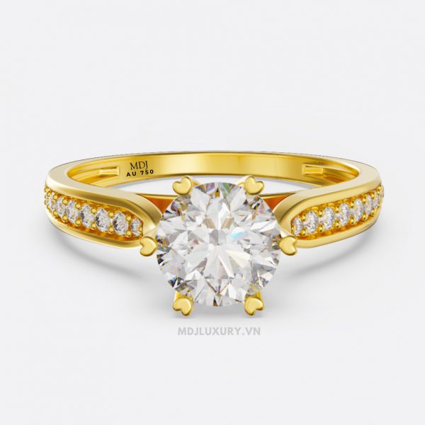Nhẫn Đính Hôn Giá Rẻ Kim Cương Nhân Tạo Moissanite NNU196