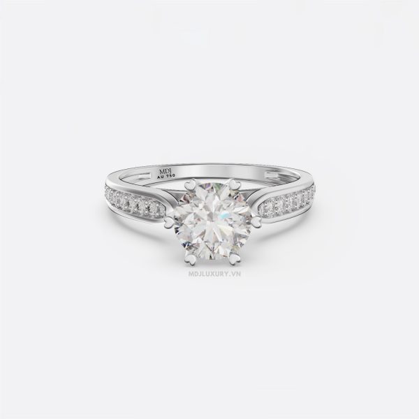 Nhẫn Đính Hôn Giá Rẻ Kim Cương Nhân Tạo Moissanite NNU196