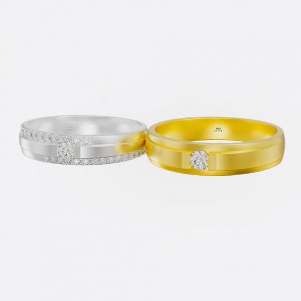 Nhẫn cưới vàng tây MDJ NC 155