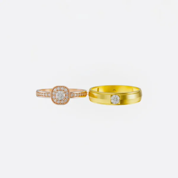 Nhẫn Cưới Vàng Tây 18K NC214: Sang Trọng Và Tinh Tế