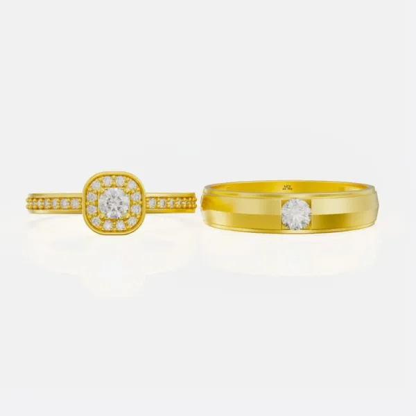 Nhẫn Cưới Vàng Tây 18K NC214: Sang Trọng Và Tinh Tế