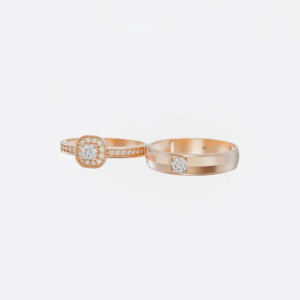 Nhẫn Cưới Vàng Tây 18K NC214: Sang Trọng Và Tinh Tế