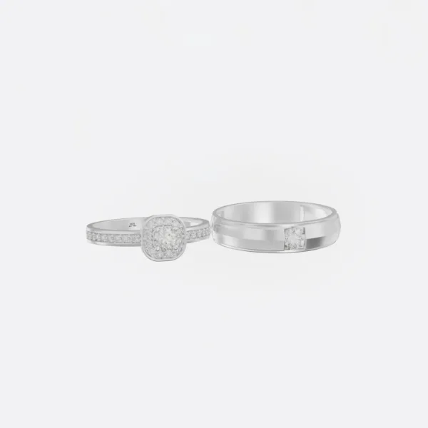 Nhẫn Cưới Vàng Tây 18K NC214: Sang Trọng Và Tinh Tế