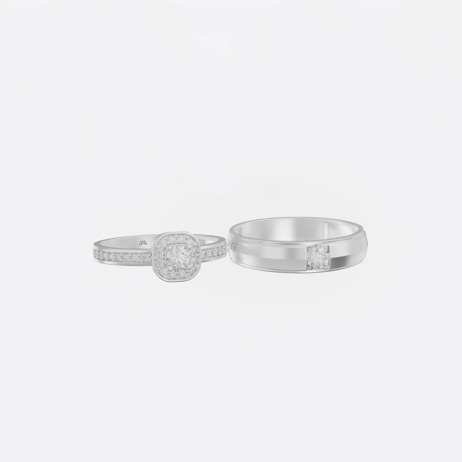 Nhẫn Cưới Vàng Tây 18K NC214: Sang Trọng Và Tinh Tế