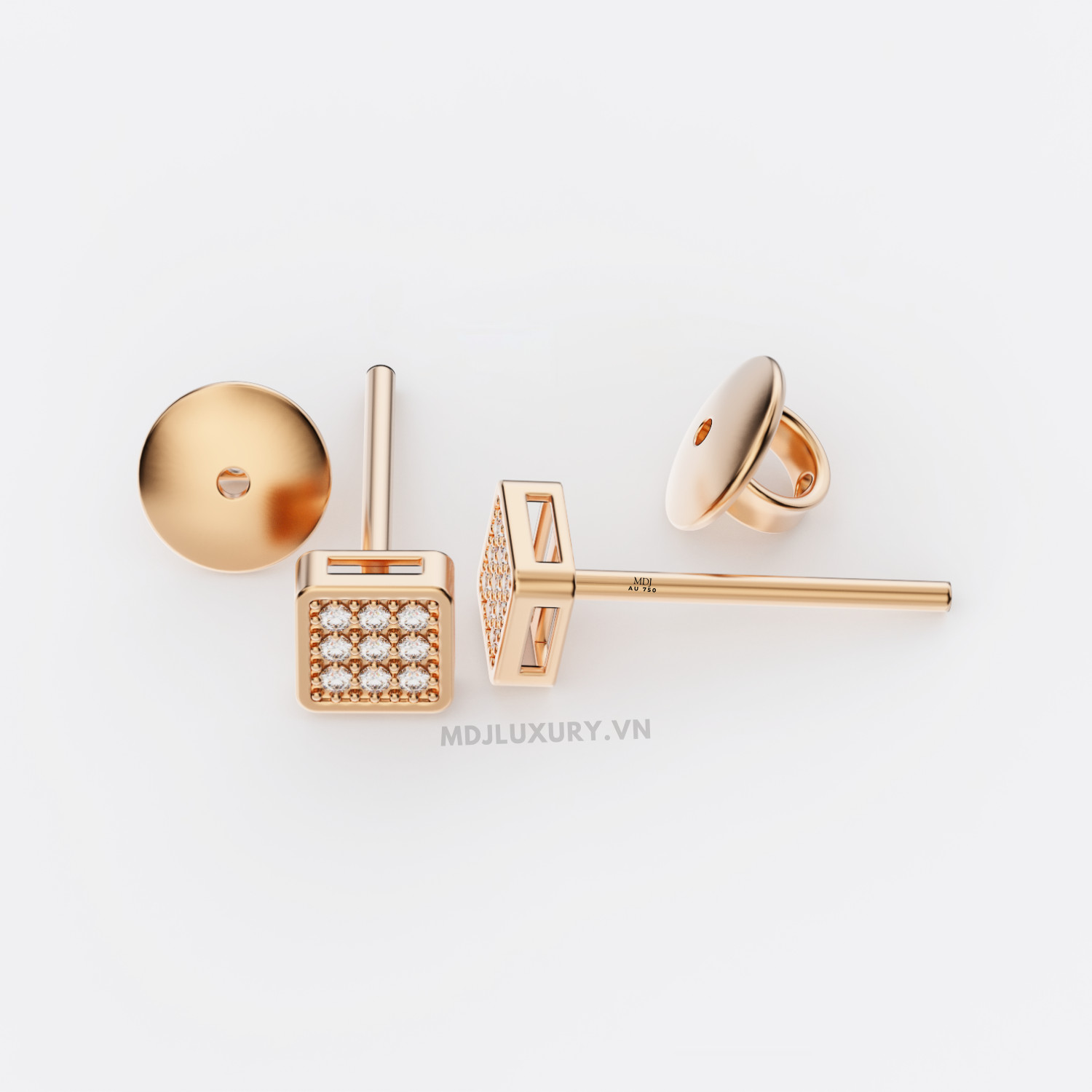 Hoa tai nam vàng tây 18K cao cấp MDJ-HT11