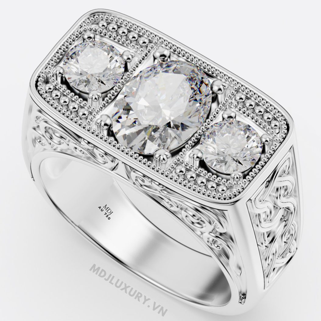 Nhẫn nam vàng 18K cao cấp NN382