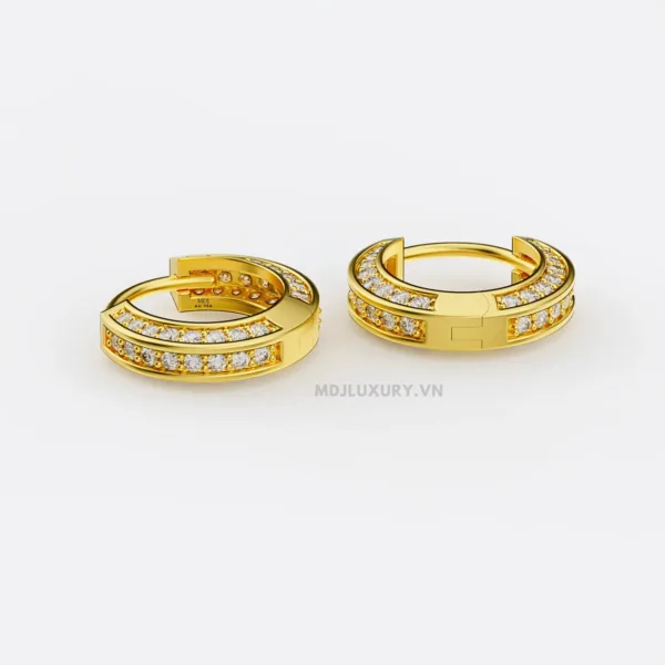 Bông Tai Nam Kim Cương Nhân Tạo moissanite HT35