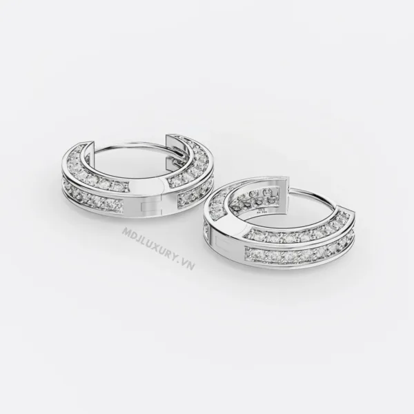 Bông Tai Nam Kim Cương Nhân Tạo moissanite HT35