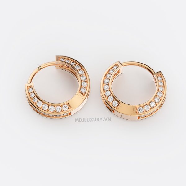 Bông Tai Nam Kim Cương Nhân Tạo moissanite HT35