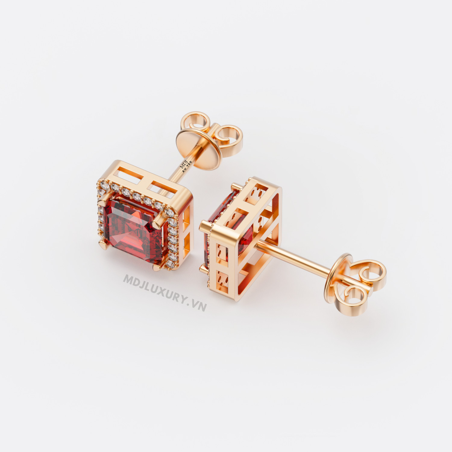 Bông Tai Nam Kim Cương Nhân Tạo HT36