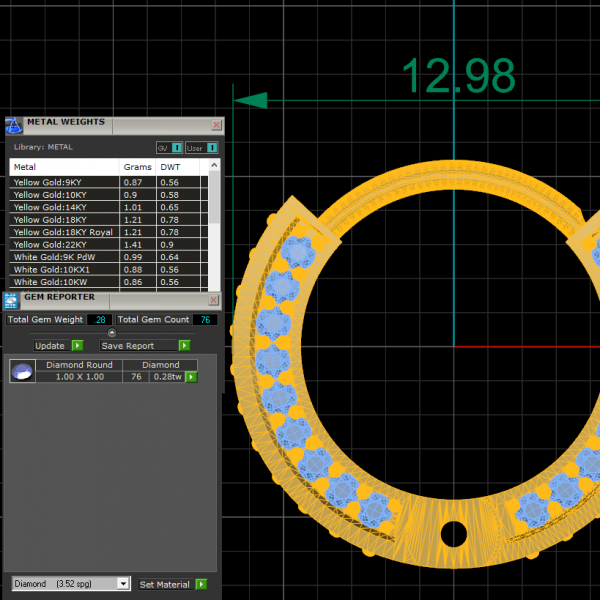 Bông Tai Nam mặt đá cao cấp đính kim cương HT39