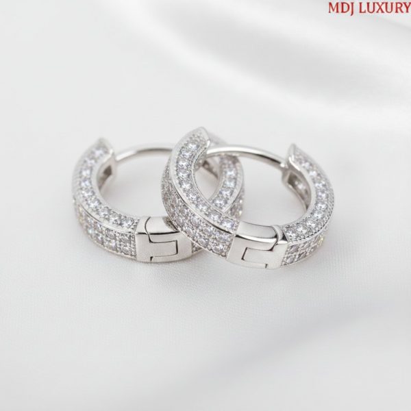 Bông Tai Nam mặt đá cao cấp đính kim cương HT39 10 Bông Tai Nam mặt đá cao cấp đính kim cương HT39