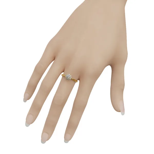 Nhẫn đính hôn vàng trắng nữ MDJ NNU125