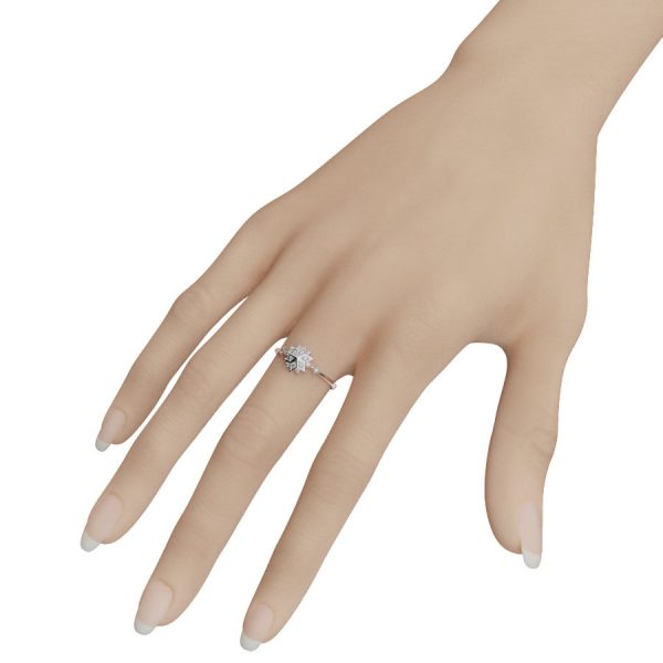 Nhẫn Nữ Đính Hôn dưới 1 triệu đính đá Thuỵ Sỹ NNU200