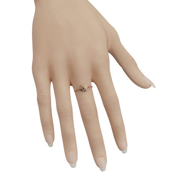 Nhẫn Nữ Đính Hôn dưới 1 triệu đính đá Thuỵ Sỹ NNU200