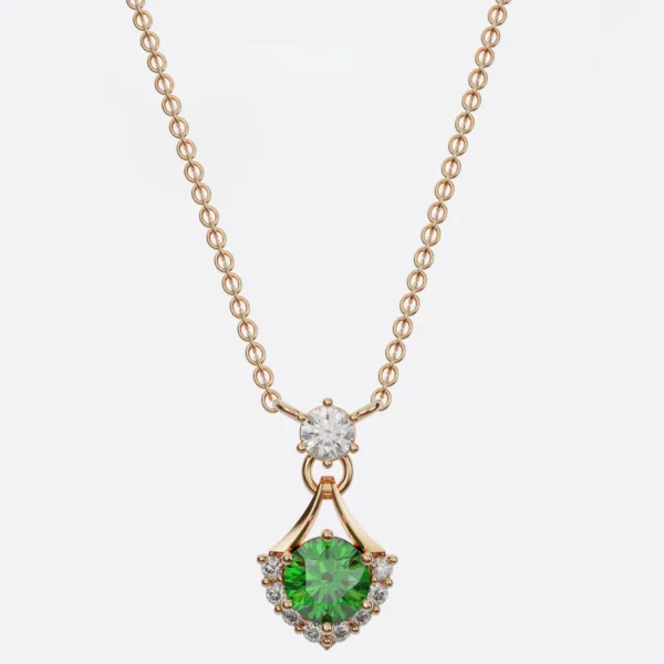 Mặt Dây Chuyền nữ vàng trắng xinh xắn_DHU07