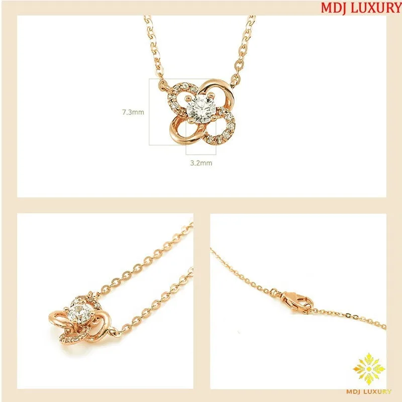 Mặt Dây Chuyền vàng nữ hình hoa xinh xắn_DUH04