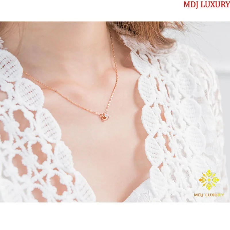 Mặt Dây Chuyền vàng nữ hình hoa xinh xắn_DUH04
