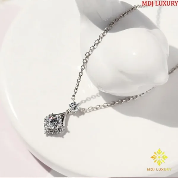 Mặt Dây Chuyền nữ vàng trắng xinh xắn_DHU07