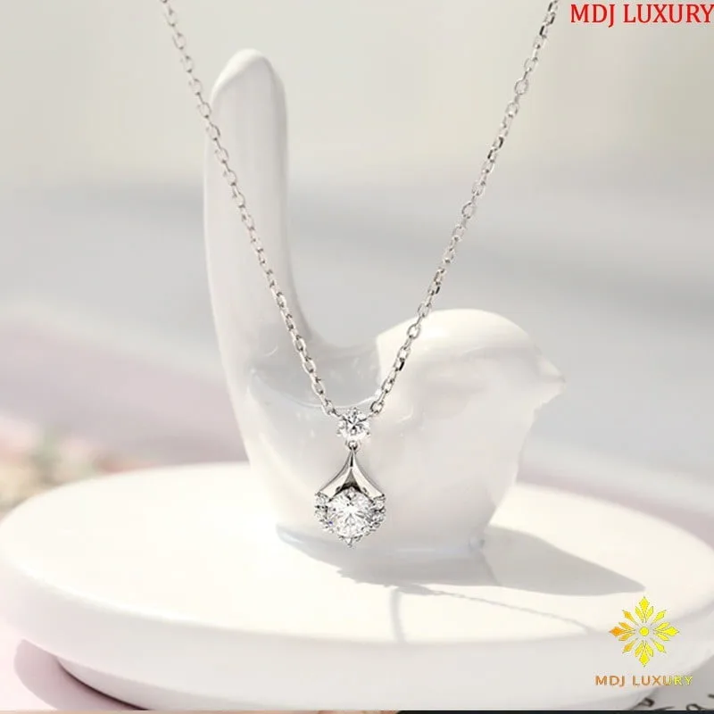 Mặt Dây Chuyền nữ vàng trắng xinh xắn_DHU07