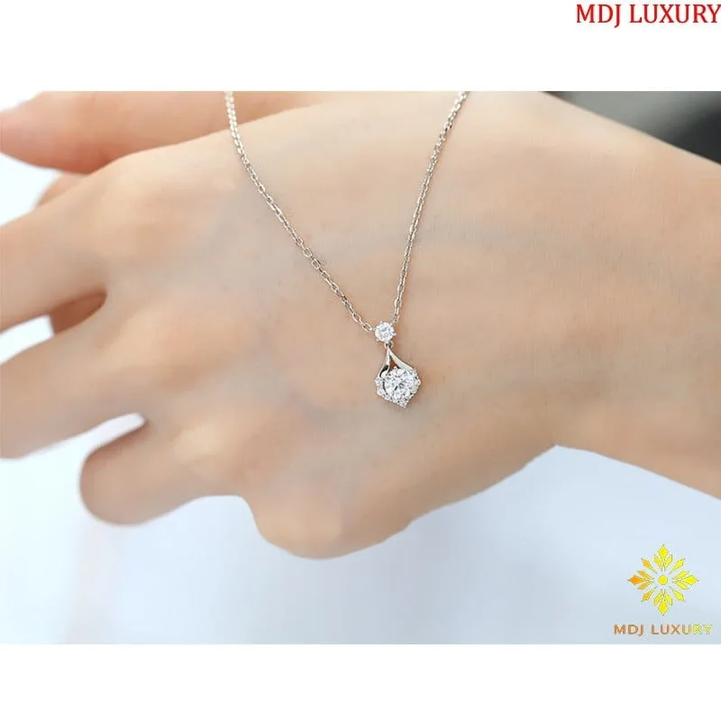 Mặt Dây Chuyền nữ vàng trắng xinh xắn_DHU07