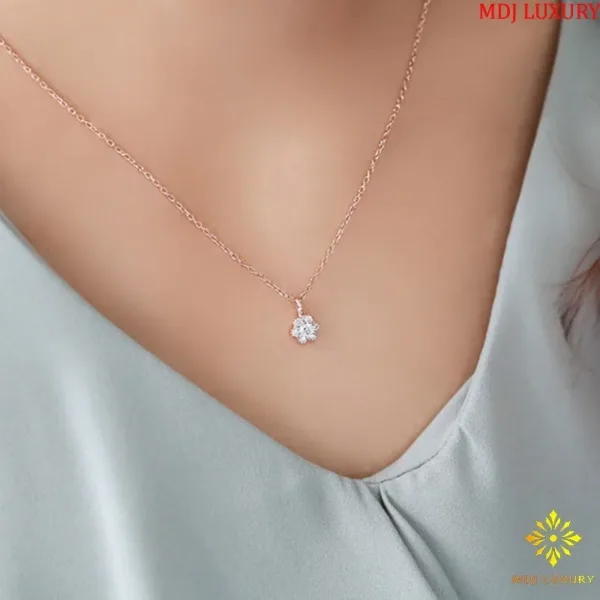 Dây chuyền vàng bông hoa nhỏ xinh_DUH08