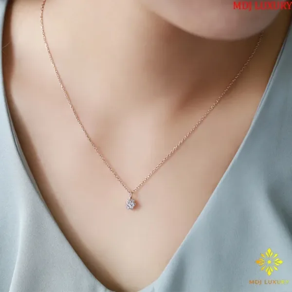 Dây chuyền vàng bông hoa nhỏ xinh_DUH08