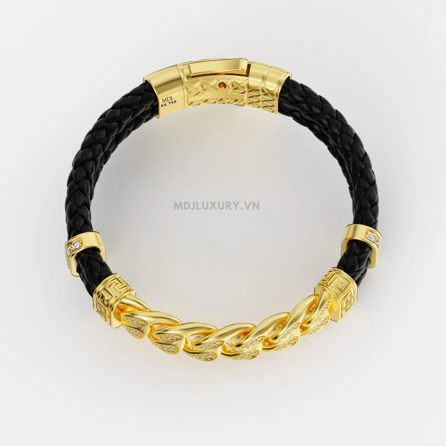 Lắc tay Nam Vàng Tây 14K Cao Cấp Vàng18K – Lắc tay MDJ LTN14