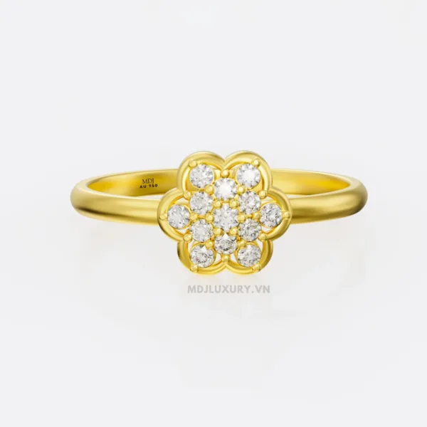 Nhẫn nữ vàng tây 18K MDJ flower F001 – Luxury