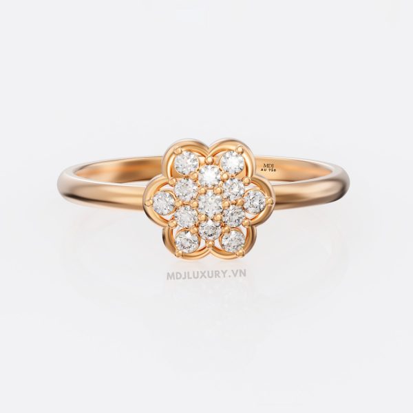 Nhẫn nữ vàng tây 18K MDJ flower F001 – Luxury