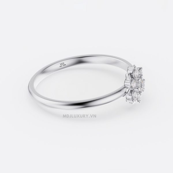 Nhẫn nữ vàng Trắng18K MDJ flower F002 – Luxury